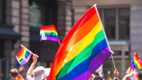 Rainbow flags at New York Pride (© Alan Schein/Getty Images)