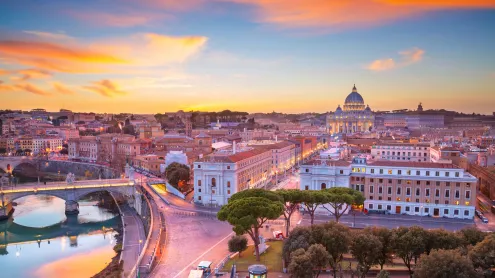 Vatican City with St. Peter's Basilica (© RudyBalasko/Getty Images)