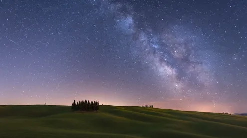 Via Lattea vista dalla Val d'Orcia, Toscana (© Fabio Massimo Zappulla/500px/500Px Plus)