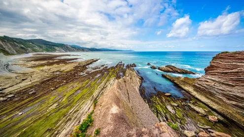 Rock layers in Zumaia, Basque Country, Spain (© Eloi_Omella/Getty Images)
