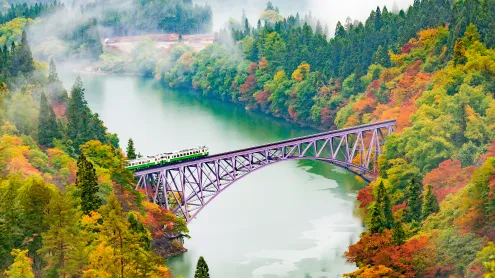 第一只見川橋梁, 福島県 大沼郡 (© Doctor Egg/Getty Images)