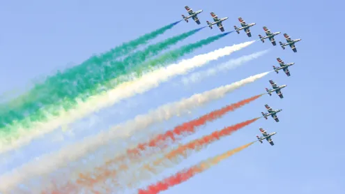 Esibizione Frecce Tricolori a Palermo, Sicilia (© ph.antonio pulizzi/Getty Images)