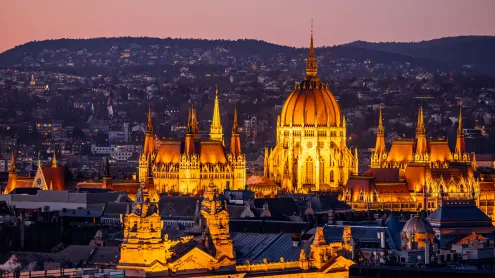 Hungarian Parliament Building, Budapest, Hungary (© Alexander Spatari/Getty Images)