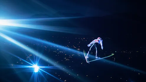 Markus Eisenbichler (GER) beim ersten Sprung am zweiten Tag der Vierschanzentournee, 30. Dezember 2016, Oberstdorf, Bayern (© Adam Pretty/Getty Images)