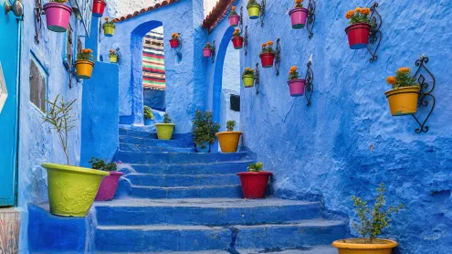 Blue walls of Chefchaouen, Morocco (© AnetteAndersen/Getty Images)