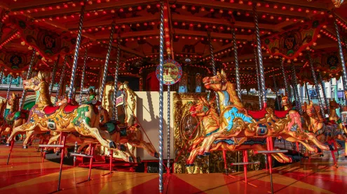 A merry-go-round in Brighton, England (© Alisia Luther/Shutterstock)