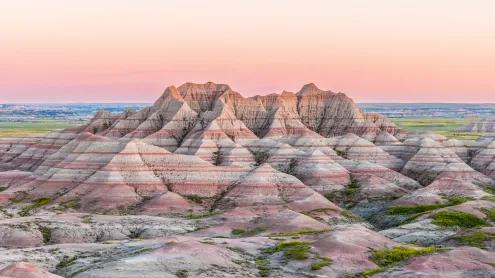 Sunset in Badlands National Park, South Dakota, USA (© Troy Harrison/Getty Images)