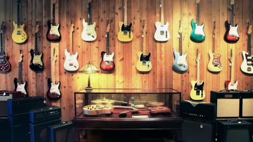 Electric guitars and amplifiers (© Third Eye Images/The Image Bank/Getty Images)