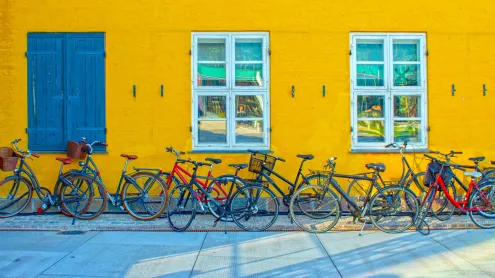 Bicycles in Copenhagen, Denmark (© Alphotographic/Getty Images)