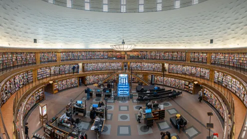 Interior of the Stockholm Public Library, Sweden (© Andrei Hrabun/Alamy)