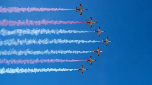El Equipo Nacional de Vuelo Acrobático, Madrid, España (© Carlos Alvarez/Fotógrafo autónomo/Getty Images Entertainment/Getty Images)