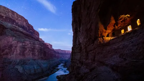 Ancestral Pueblo granaries at Nankoweap, Grand Canyon National Park, Arizona (© Andrew Peacock/Tandem Stills + Motion)