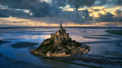 Mont-Saint-Michel, Normandy, France (© Captain Skyhigh/Getty Images)