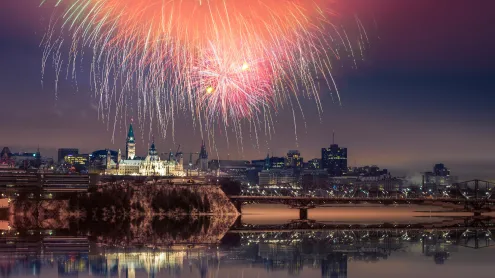 Fireworks over Parliament Hill, Ottawa, Canada (© naibank/Getty Images)