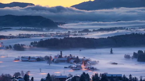 Winterlandschaft in Bayern, Deutschland (© wingmar/Getty Images)