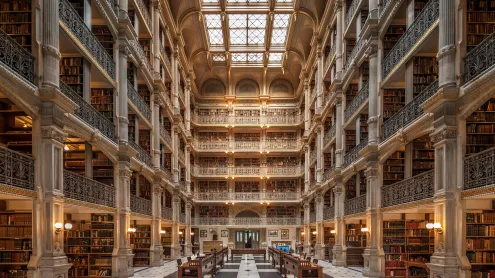 George Peabody Library, Baltimore, Maryland (© Wim Wiskerke/Alamy)