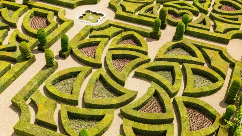 Formal garden at Château de Villandry, Loire Valley, France (© Mint Images/Getty Images)